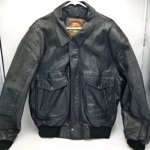 Wilsons Leather Adventure Jacket Bomber Moto EUC